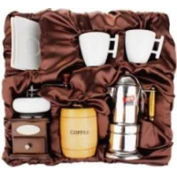 Moka +2 Cups+Grinder+Barrel+ Burner , Without Logo On Package