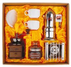 Moka +2 Cups+Grinder+Barrel , Without Logo On Package